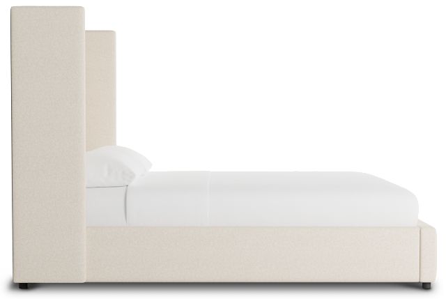 Captiva Merino Light Beige 60" Upholstered Shelter Bed