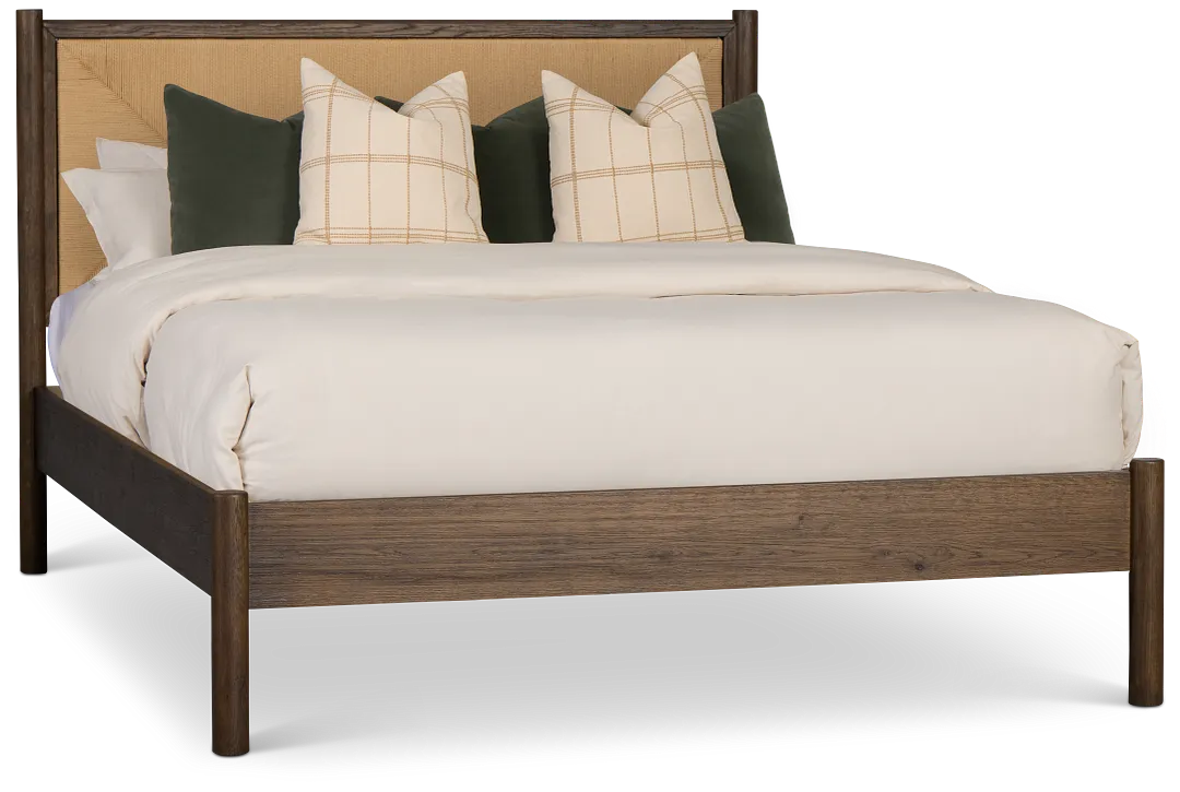 Santorini Dark Tone Woven Panel Bed