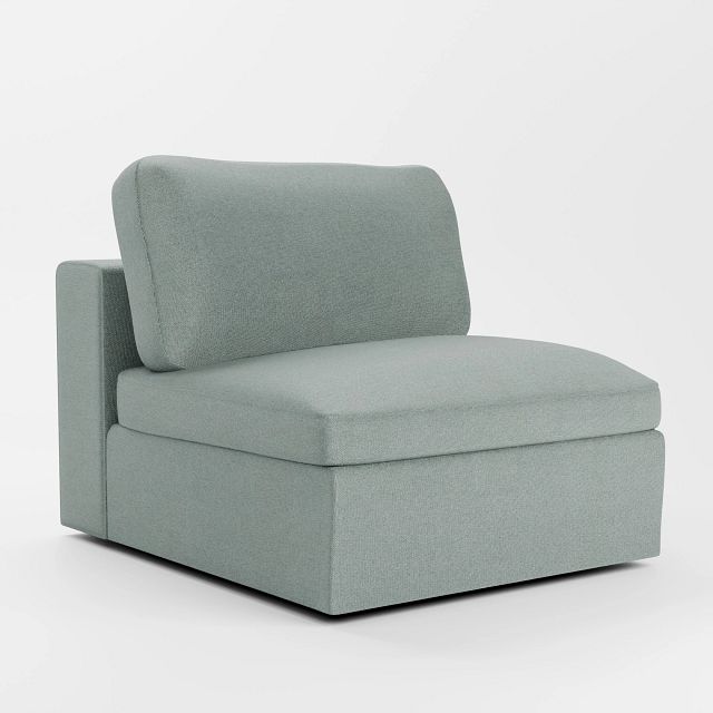 Destin Suave Light Green Fabric Swivel Chair