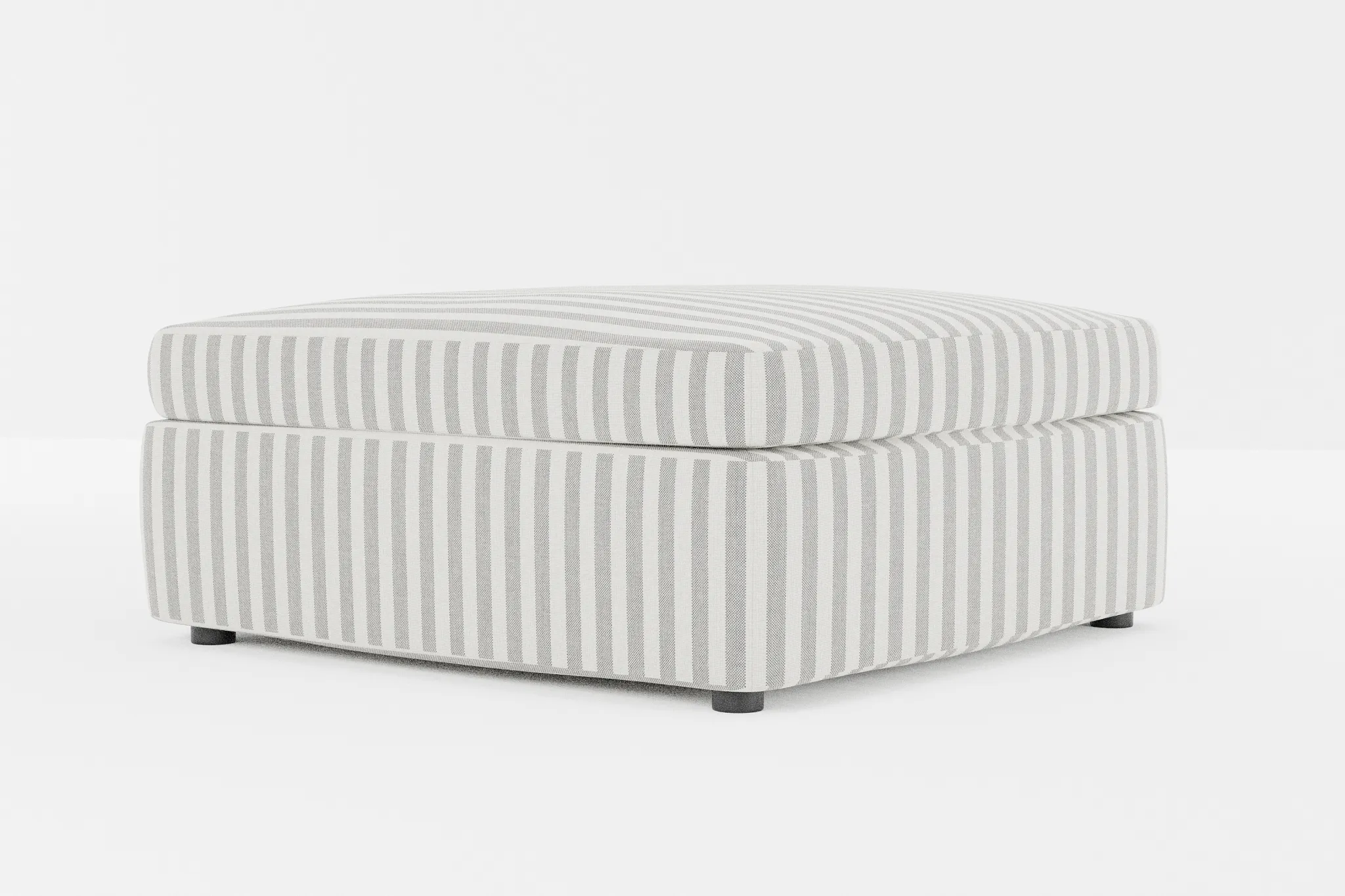 Destin Sea Lane Dark Gray Fabric Cocktail Ottoman