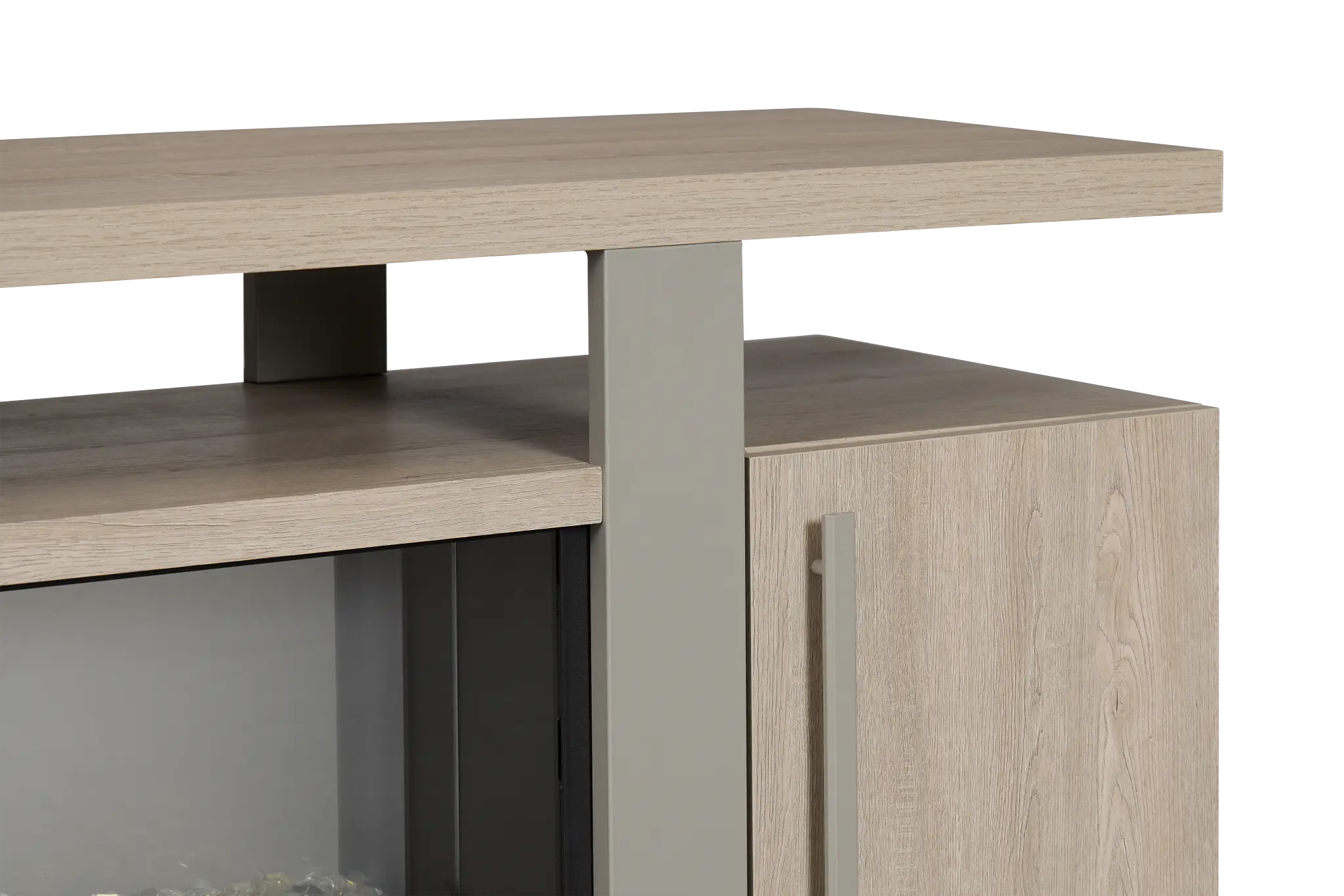 Caspian Light Tone 80" Tv Stand With Fireplace Insert Caspian Light Tone 80" Tv Stand With Fireplace Insert