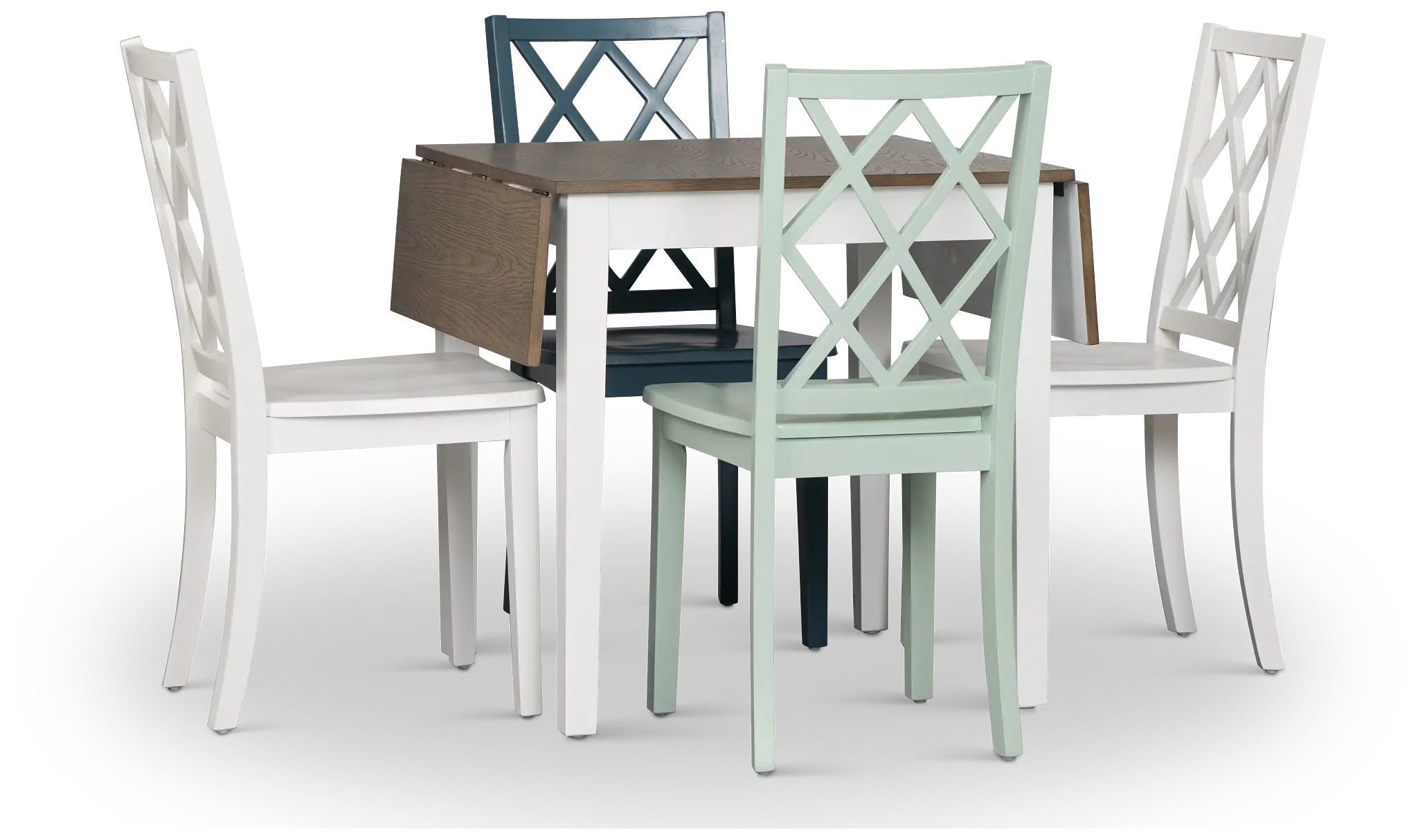 Edgartown Two-tone Rectangular Table And Mixed Chairs Edgartown Two-tone Rectangular Table And Mixed Chairs