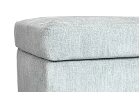 Shore Light Blue Fabric Ottoman