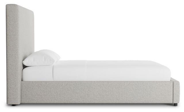 Gayton Elavation Khaki 54" Upholstered Platform Bed