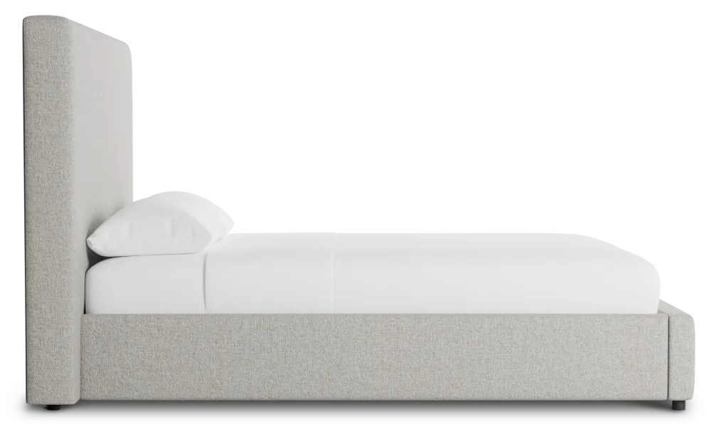 Gayton Elavation Khaki 54" Upholstered Platform Bed