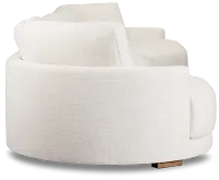 Maeve Light Beige Fabric Dual Cuddler Sectional