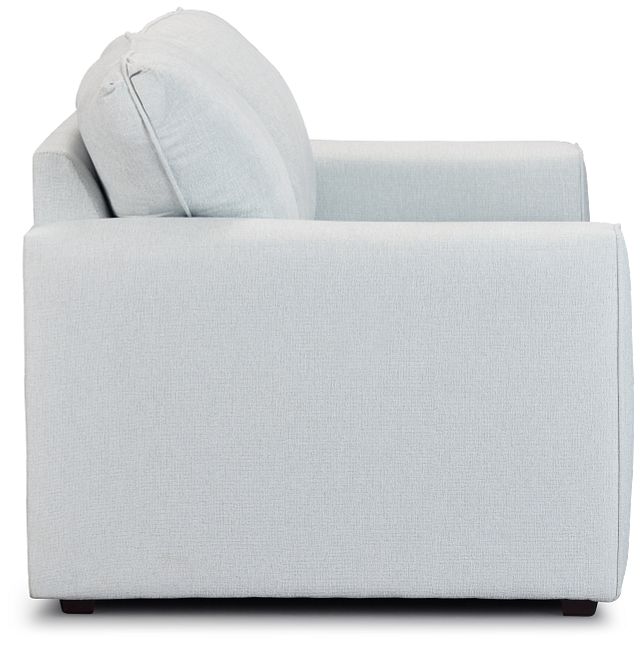 Avalon Light Blue Fabric Loveseat