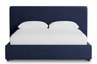 Grayton Joya Dark Blue 44" Upholstered Platform Bed