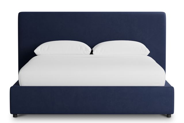 Grayton Joya Dark Blue 44" Upholstered Platform Bed