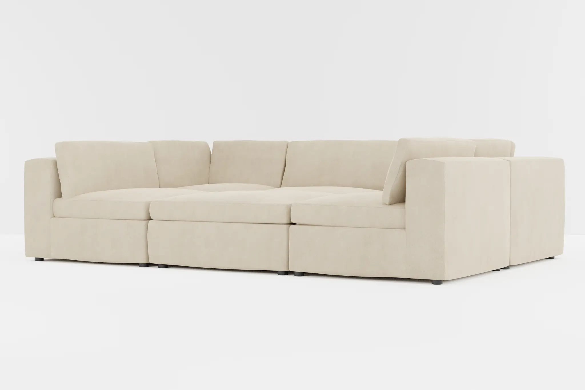 Destin Peyton Beige Fabric 6-piece Pit Sectional Destin Peyton Beige Fabric 6-piece Pit Sectional