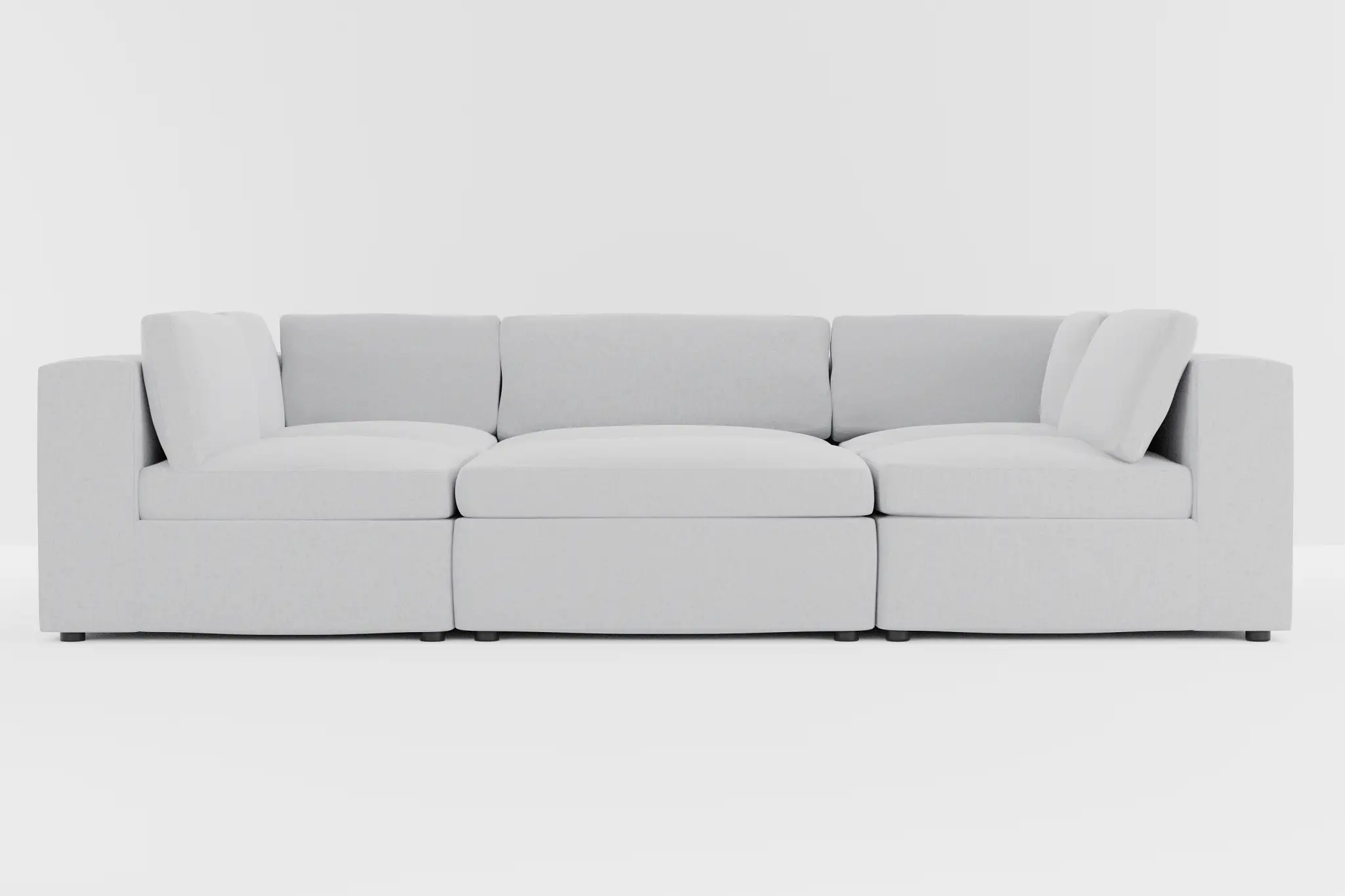 Destin Delray Light Gray Fabric 6-piece Pit Sectional Destin Delray Light Gray Fabric 6-piece Pit Sectional