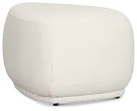 Jovi White Fabric Small Accent Ottoman