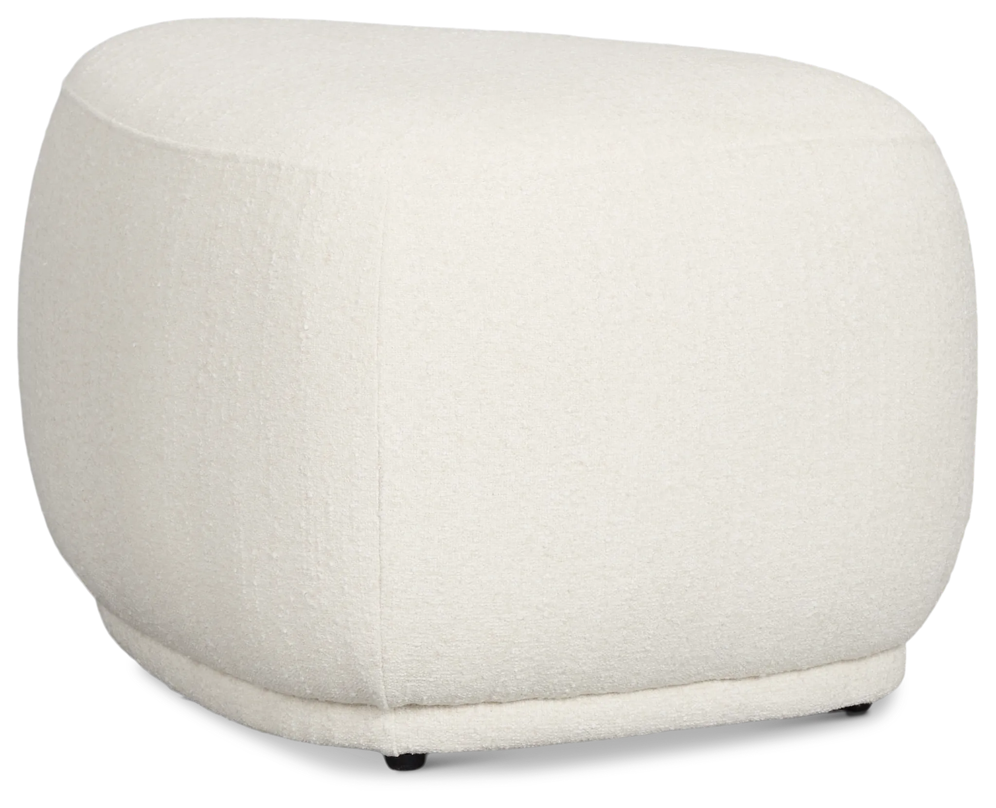 Jovi White Fabric Small Accent Ottoman