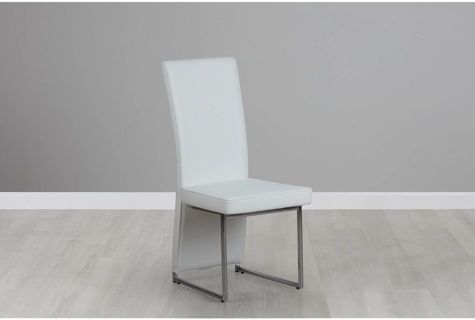Paris White Upholstered Side Chair Dining Room Chairs City Furniture