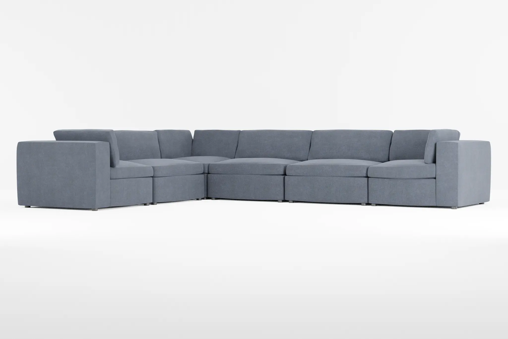 Destin Victory Dark Blue Fabric 6-piece Modular Sectional Destin Victory Dark Blue Fabric 6-piece Modular Sectional