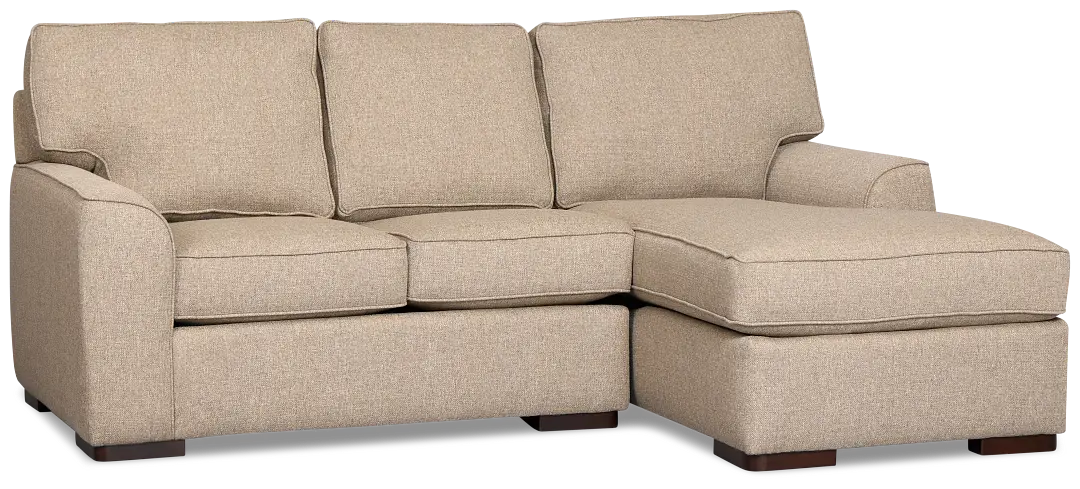 Sinclair Brown Fabric Right Chaise Sectional Sinclair Brown Fabric Right Chaise Sectional