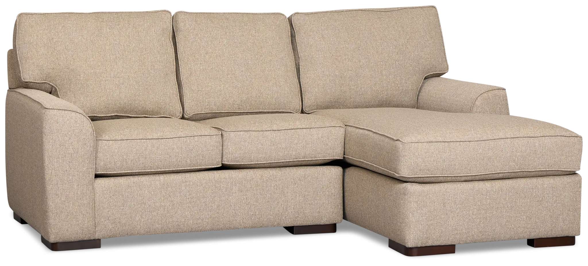 Sinclair Brown Fabric Right Chaise Sectional Sinclair Brown Fabric Right Chaise Sectional