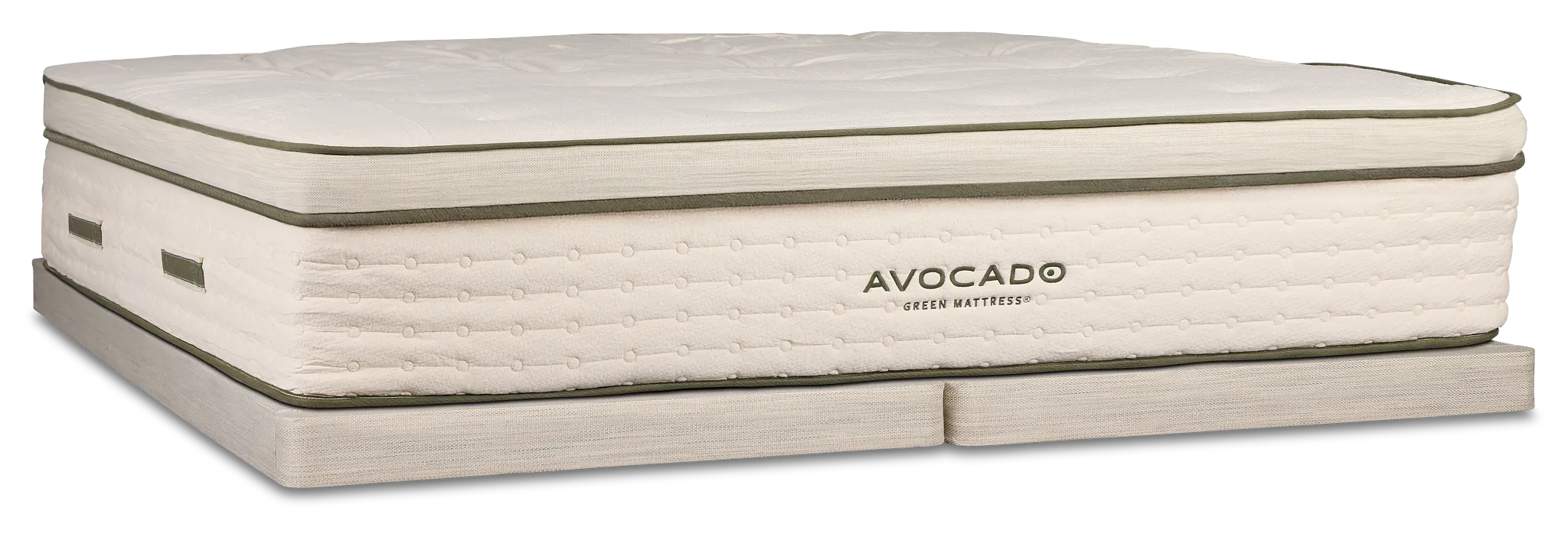 Avocado Green Cushion Firm Low-profile Mattress Set
