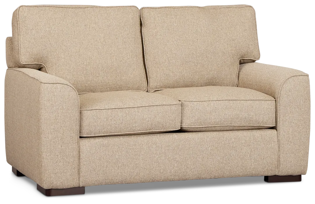 Sinclair Brown Fabric Loveseat