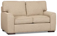 Sinclair Brown Fabric Loveseat