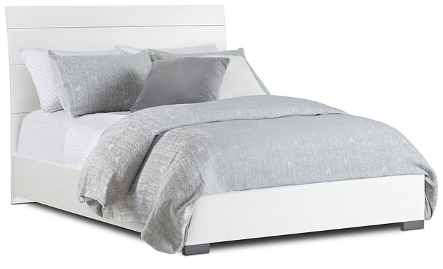 Oslo White Platform Bed