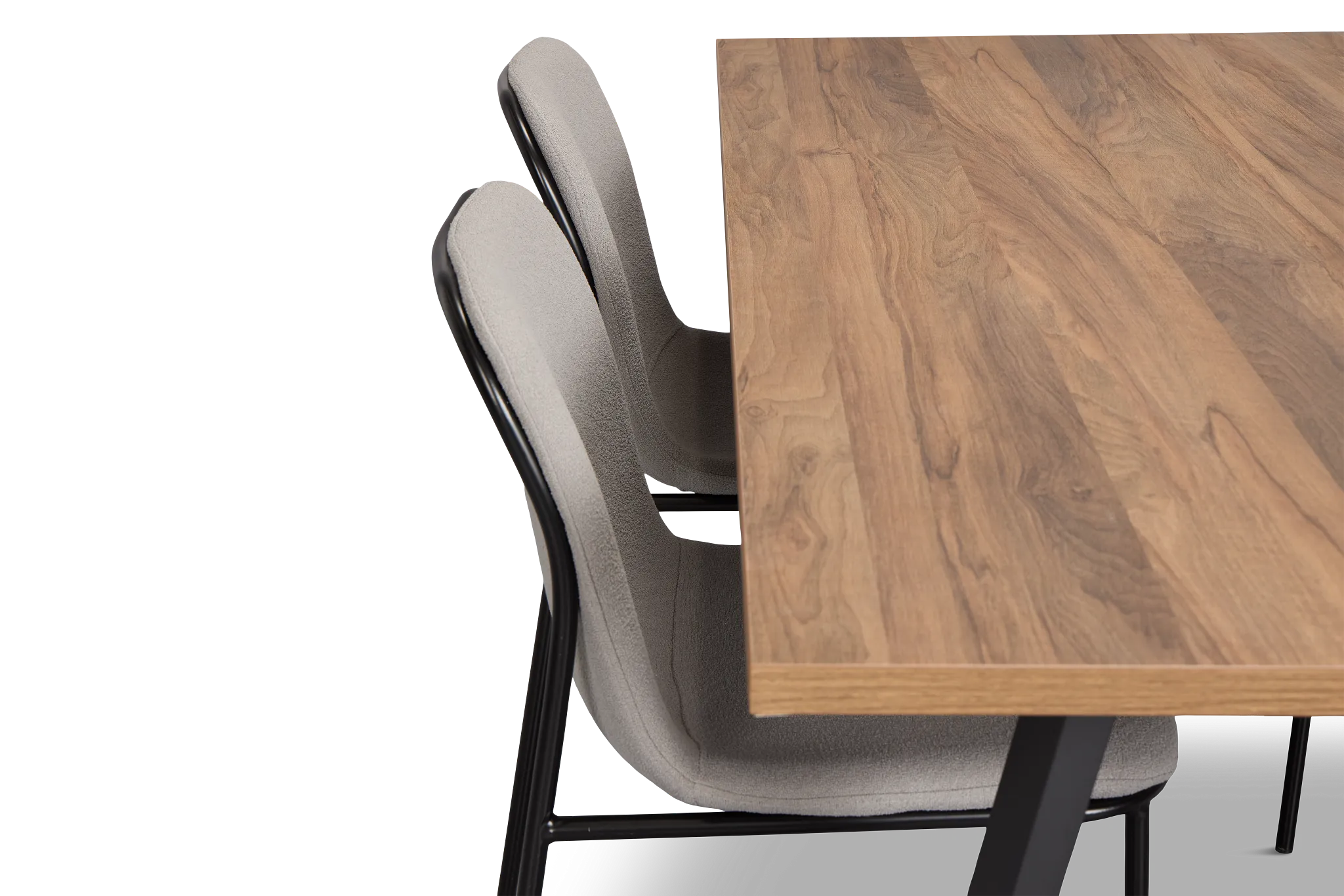 Trento Mid Tone 71" Rectangular Table & 4 Upholstered Chairs