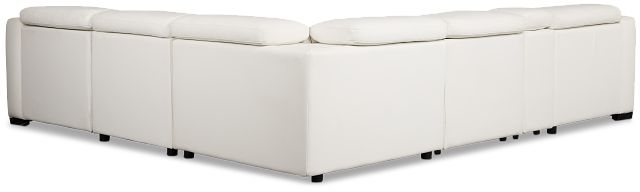 Melody White Storage Small Dual Power Left Chaise Sectional