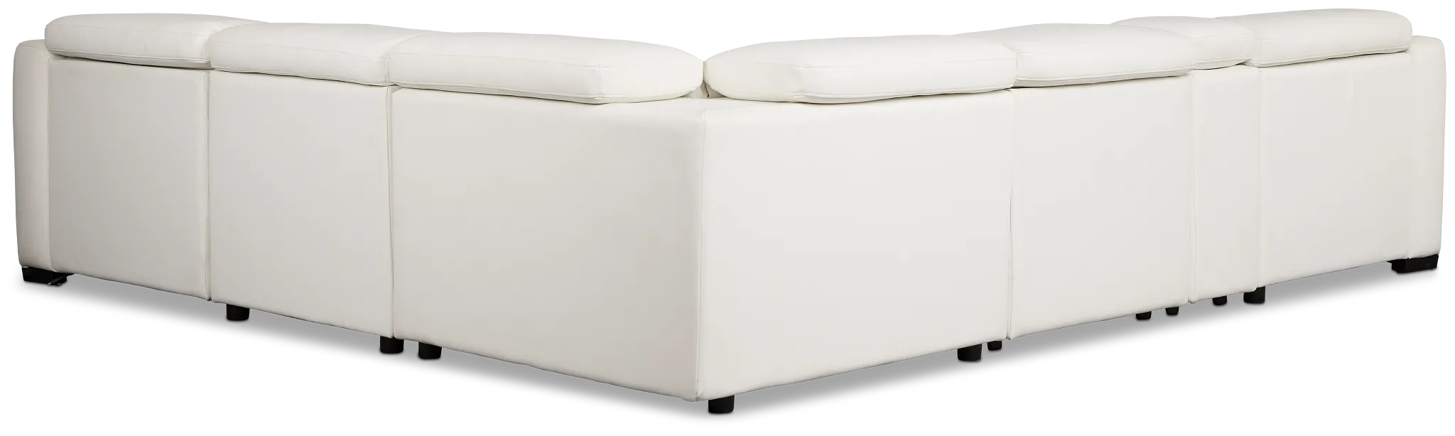 Melody White Storage Small Dual Power Left Chaise Sectional