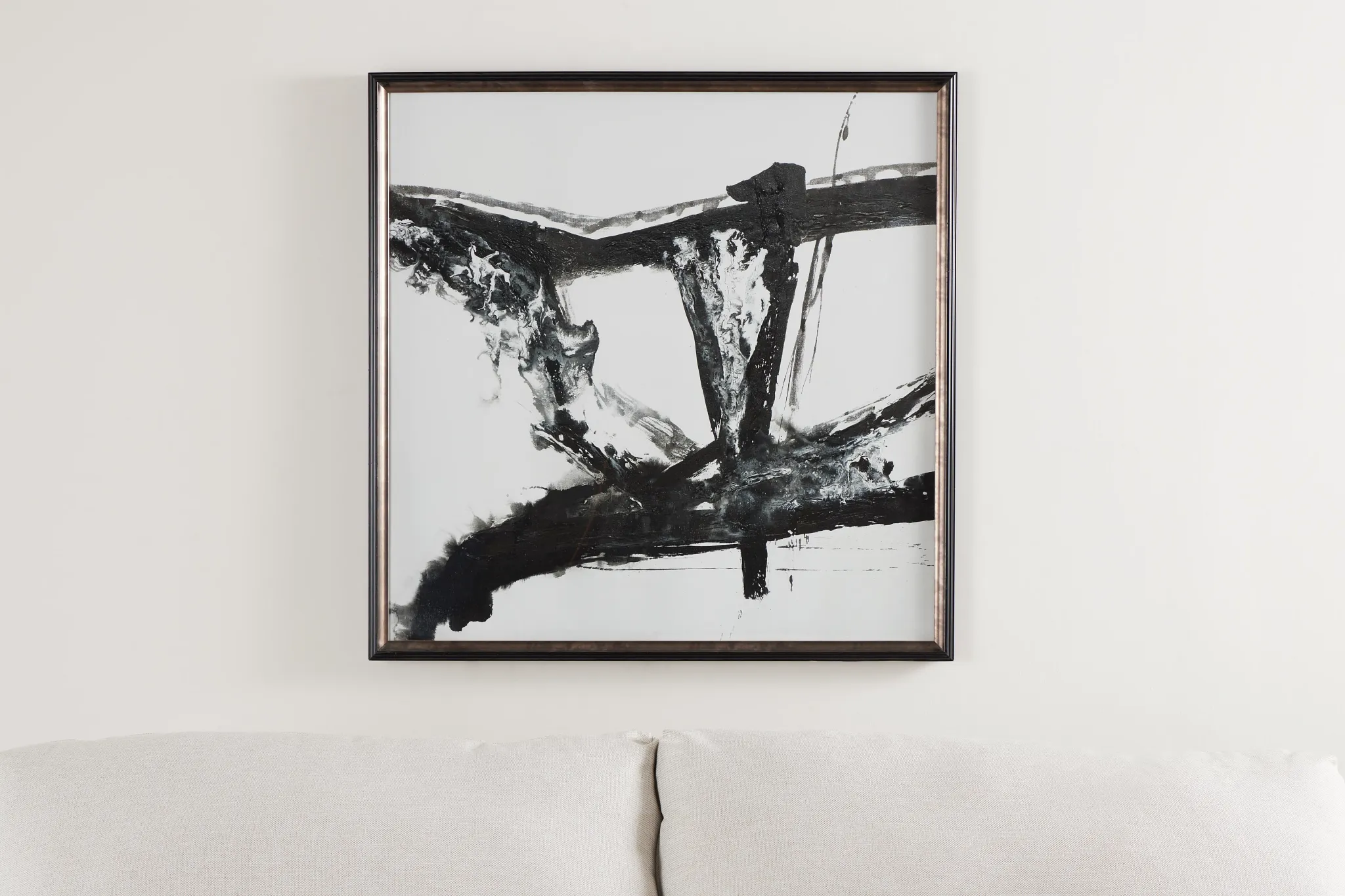Fluid Black Framed Wall Art