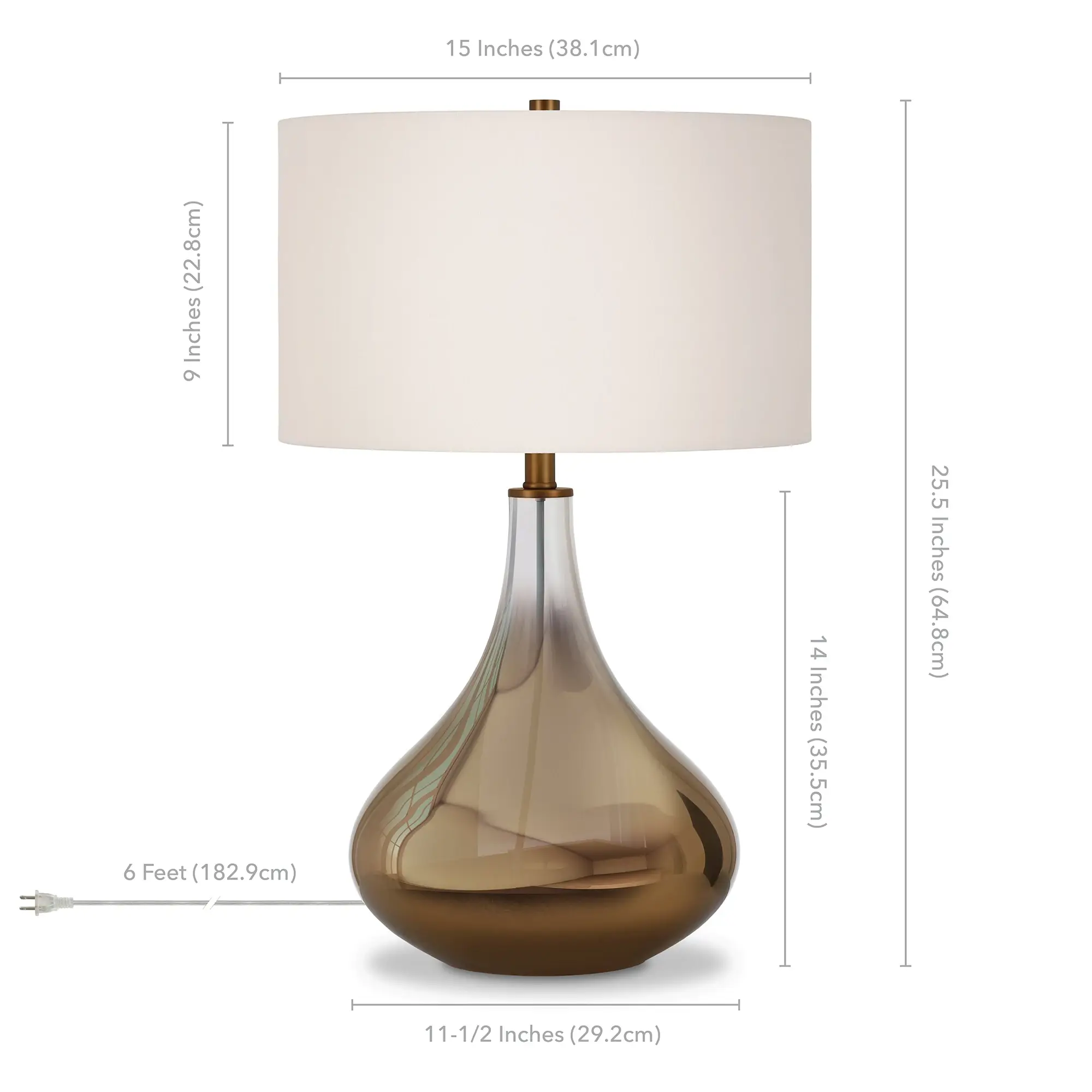 Isolde Brown Glass Table Lamp Isolde Brown Glass Table Lamp