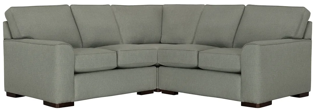 Austin Green Fabric Small Two-arm Sectional
