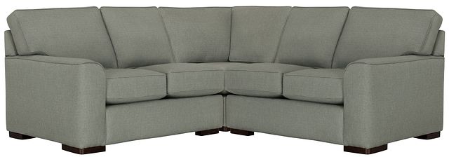 Austin Green Fabric Small Two-arm Sectional
