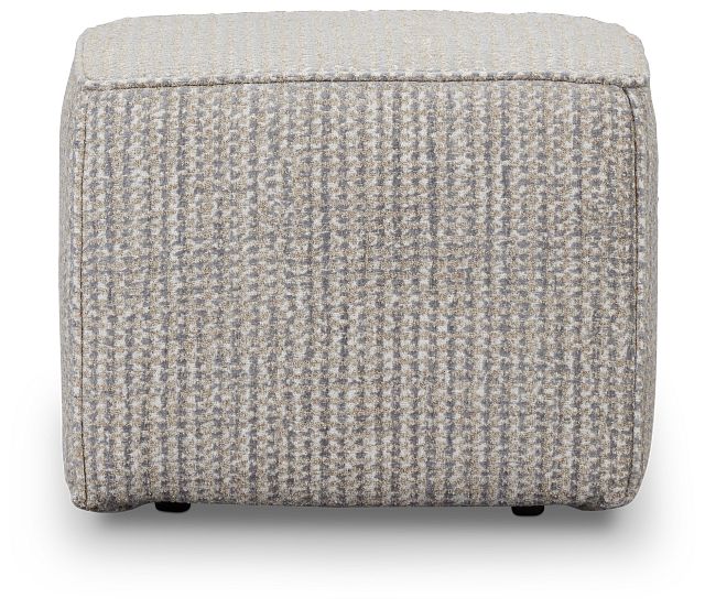 Webcam Gray Fabric Accent Pouf