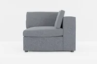 Destin Elevation Gray Fabric Corner Chair