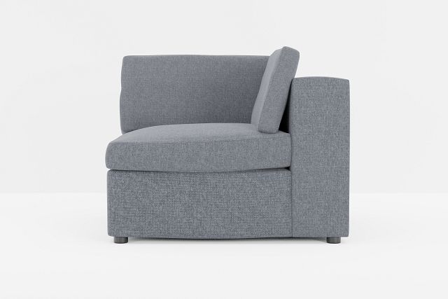 Destin Elevation Gray Fabric Corner Chair