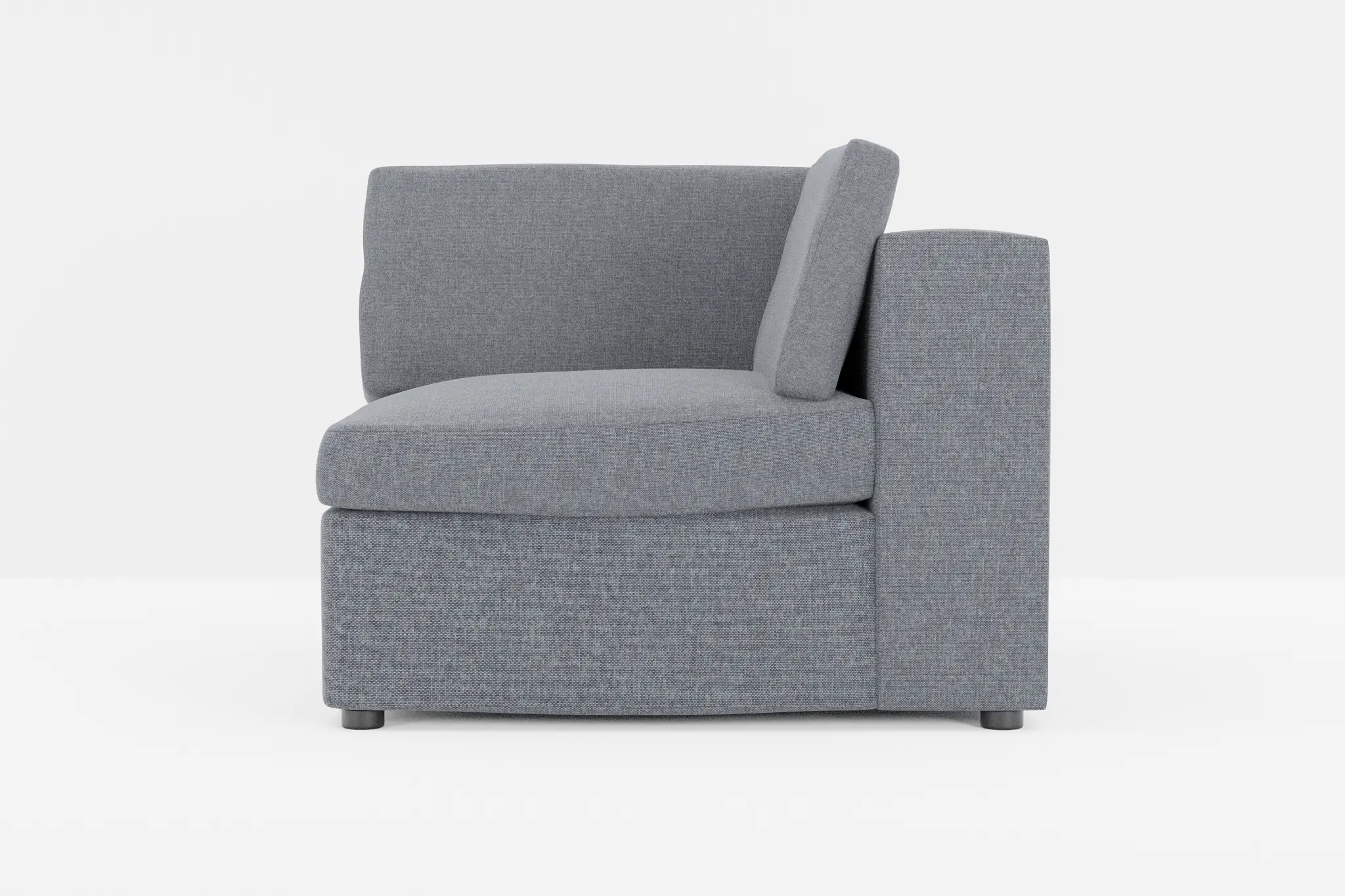 Destin Elevation Gray Fabric Corner Chair Destin Elevation Gray Fabric Corner Chair