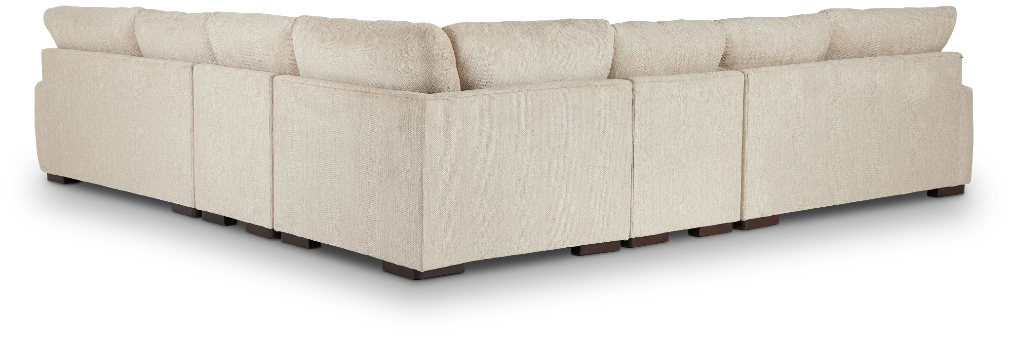 Alpha Beige Fabric Large Two-arm Sectional