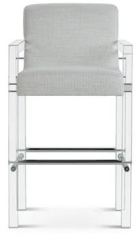 Ocean Drive Whiteacrylic 30" Upholstered Barstool