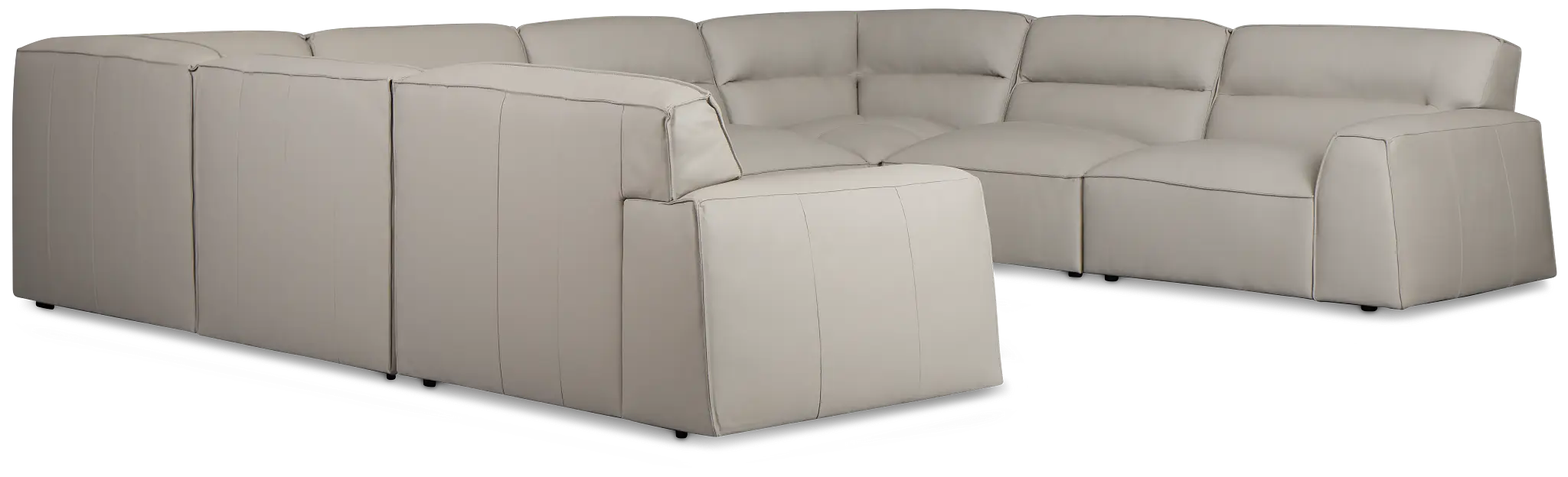 Blanca Gray Leather 8-piece Modular Sectional Blanca Gray Leather 8-piece Modular Sectional