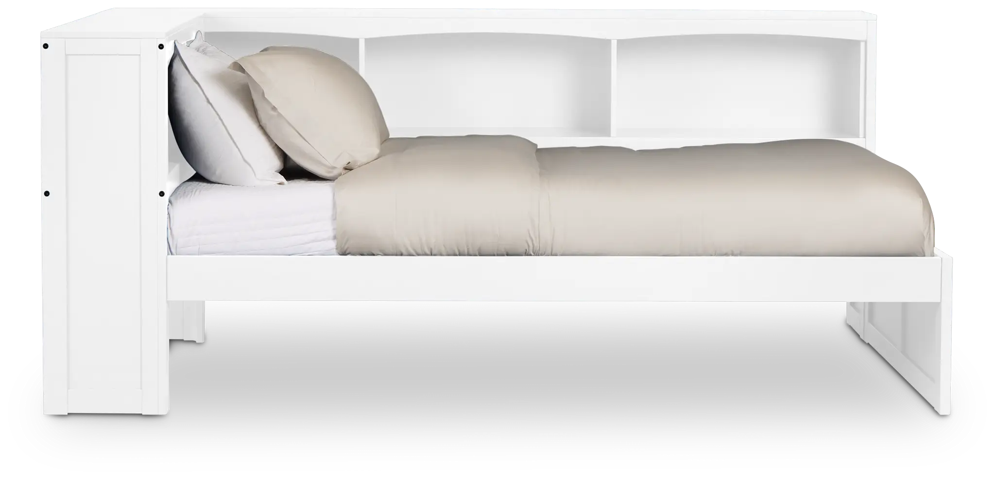 Charleston White Corner Bookcase Bed Charleston White Corner Bookcase Bed