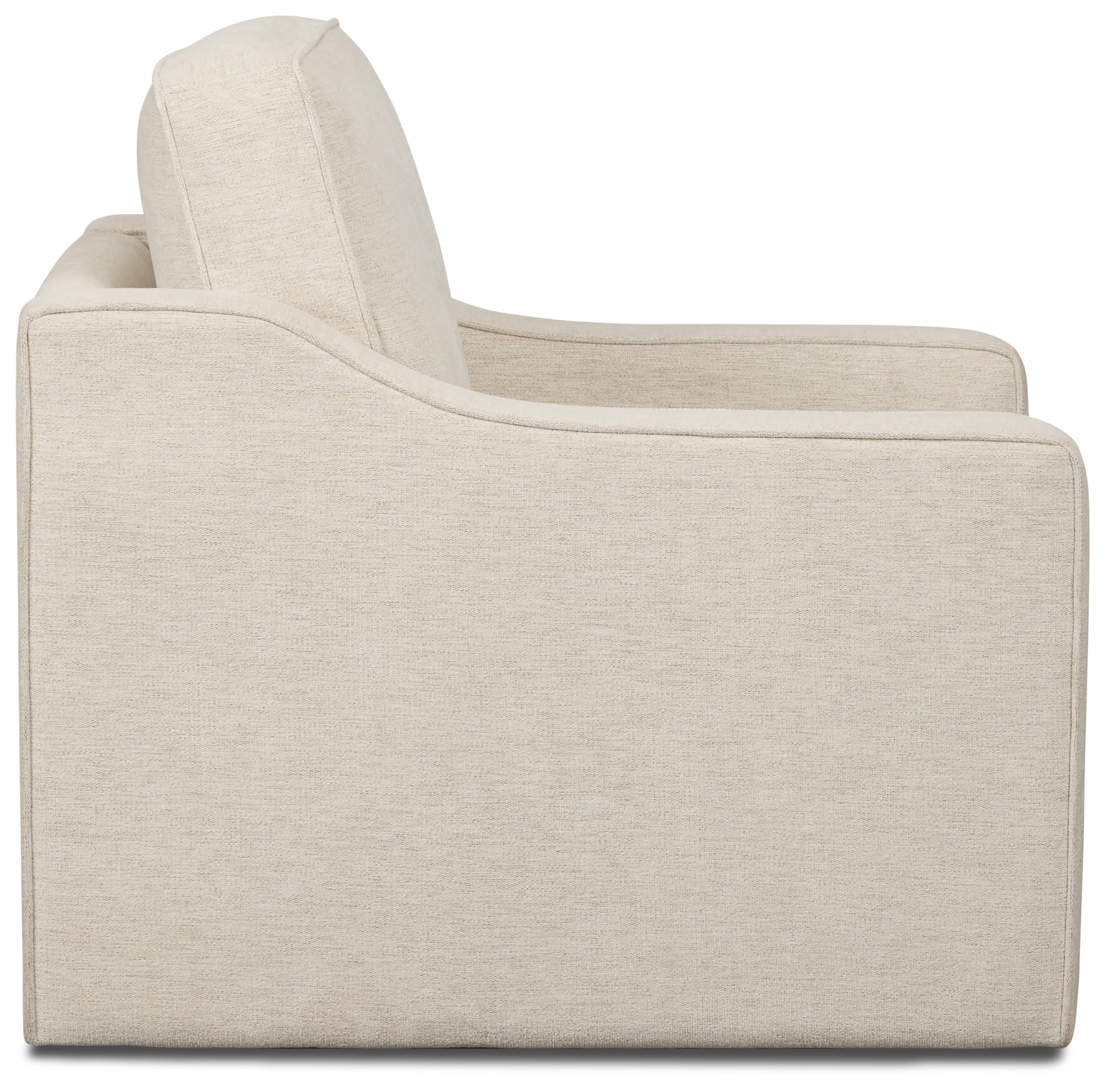 Maisie Light Beige Fabric Swivel Chair