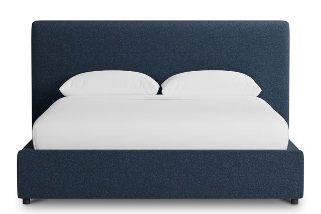 Grayton Elite Dark Blue 44" Upholstered Shelter Bed