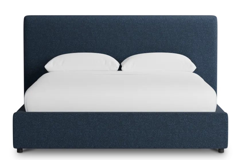 Grayton Elite Dark Blue 44" Upholstered Shelter Bed