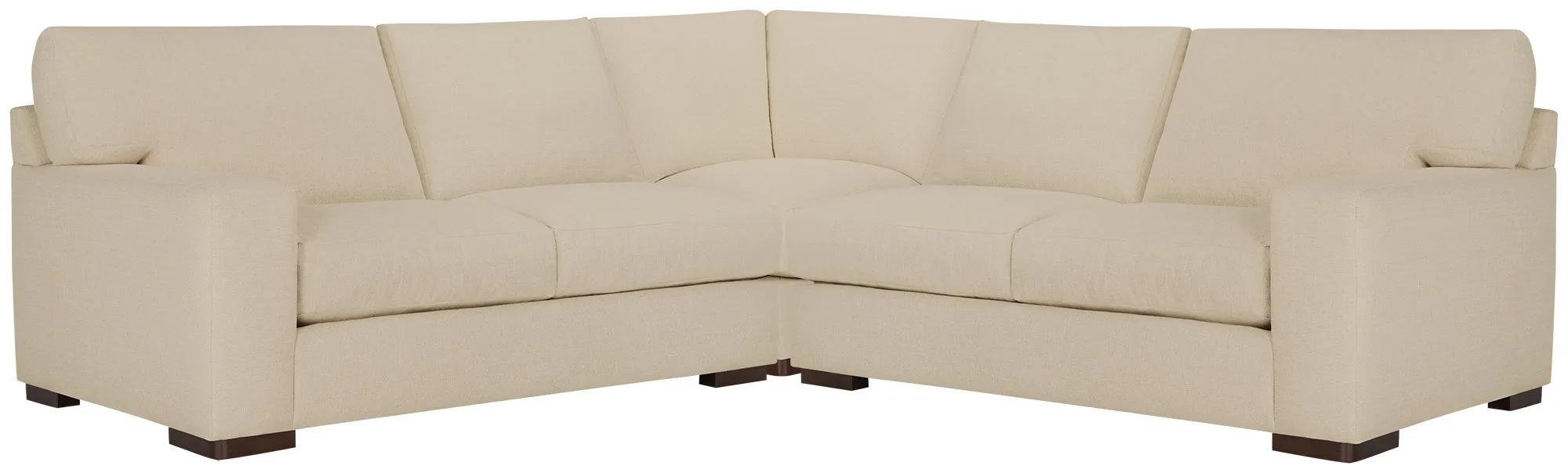 Veronica Khaki Down Small Two-arm Sectional