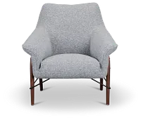 Nathan Dark Gray Fabric Accent Chair