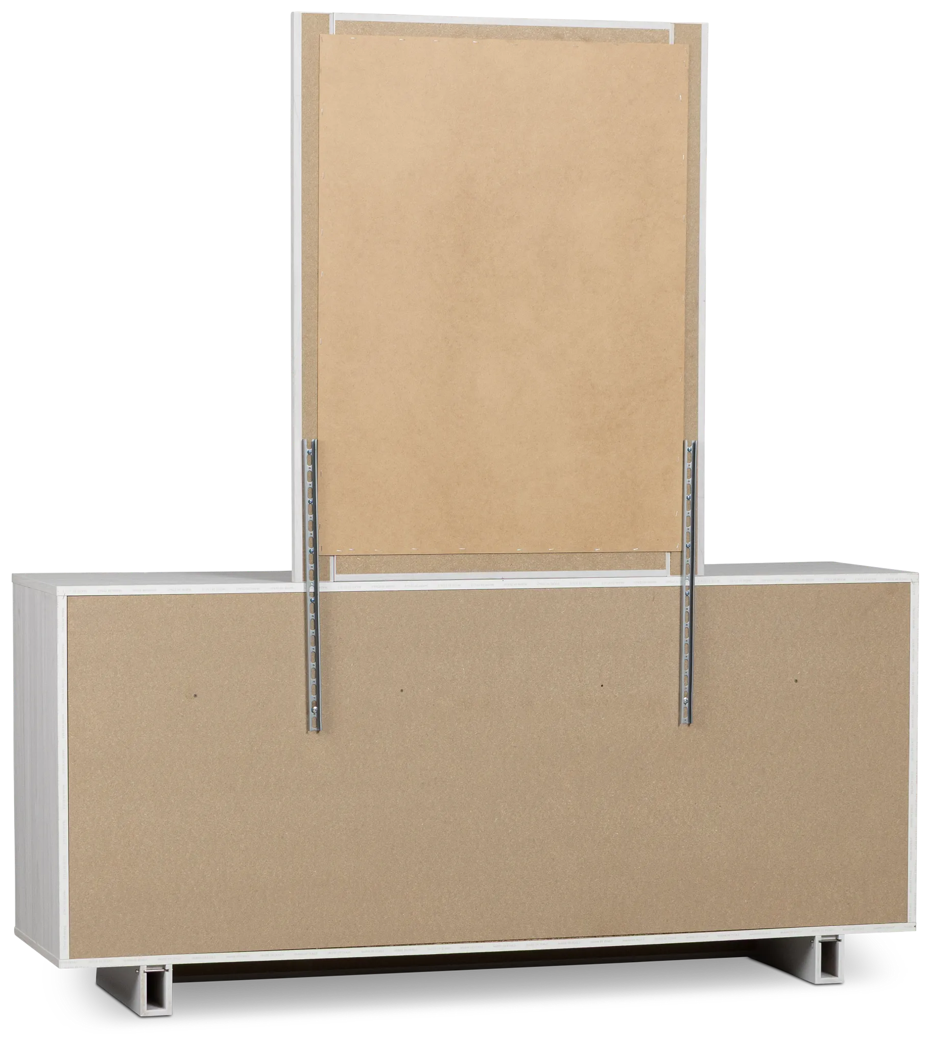 Everett White Dresser & Mirror