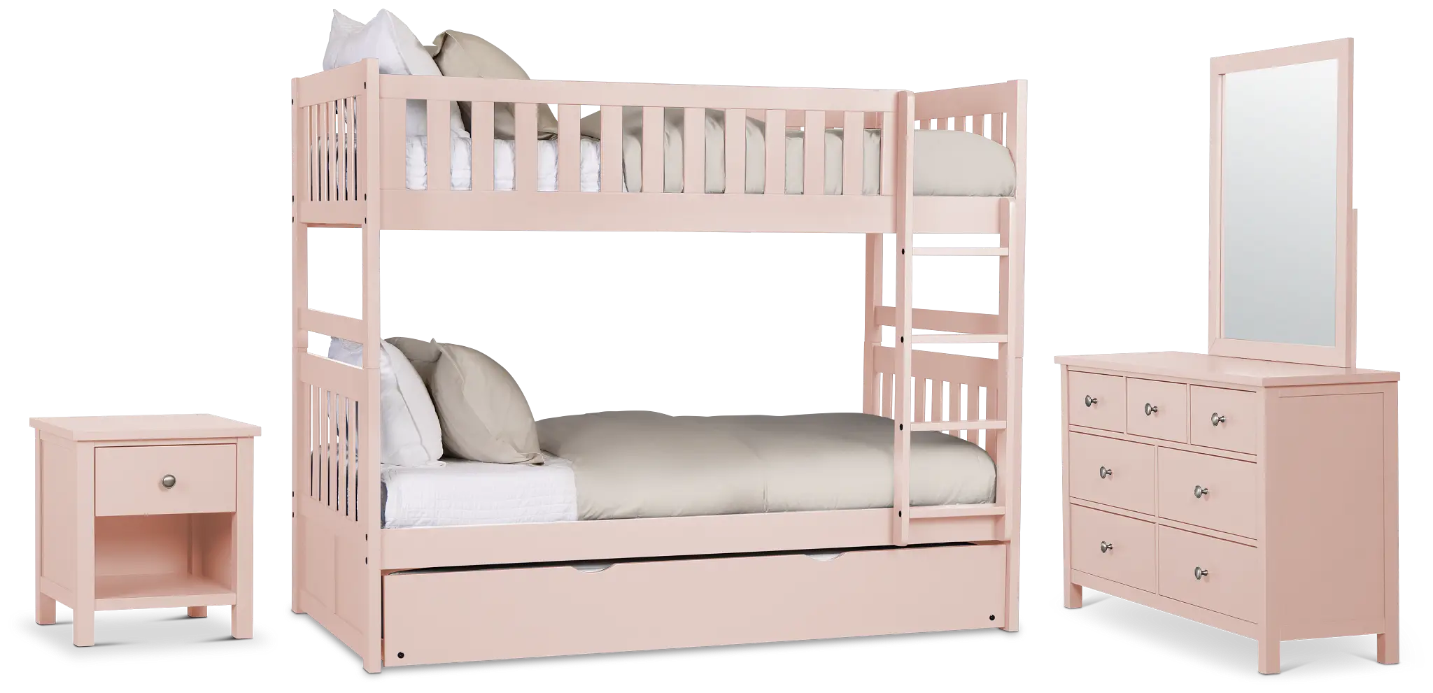 Charleston Pink Bunk Bed Trundle Bedroom Charleston Pink Bunk Bed Trundle Bedroom