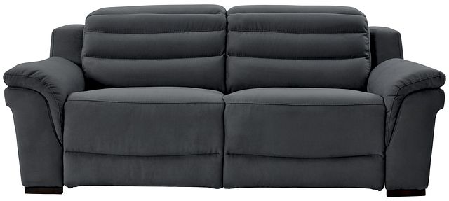 Sentinel Dark Gray Micro Power Reclining Sofa