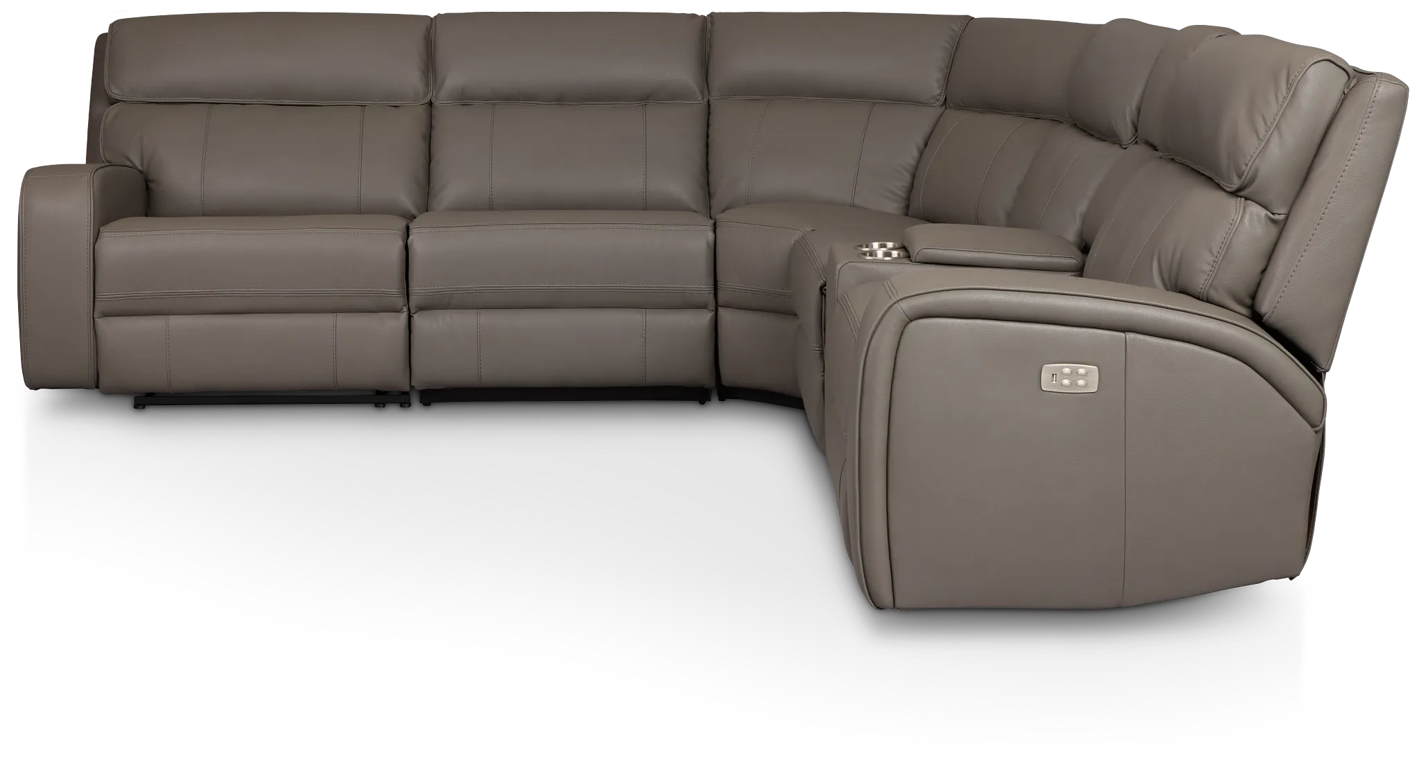 Rhett Gray Micro Small Two-arm Power Reclining Sectional