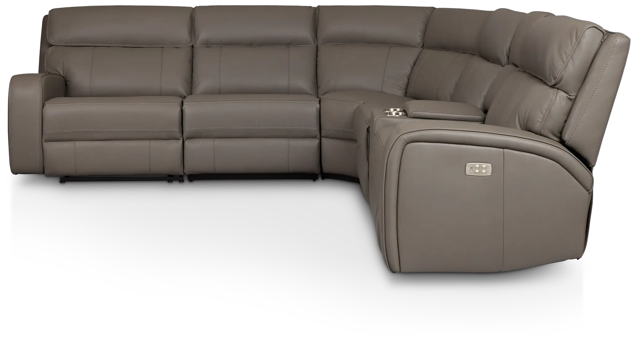Rhett Gray Micro Small Two-arm Power Reclining Sectional Rhett Gray Micro Small Two-arm Power Reclining Sectional